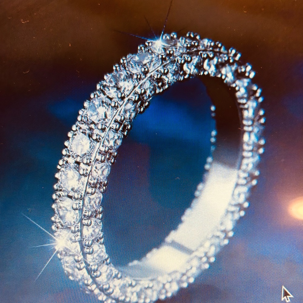 Silvery Zircon ring